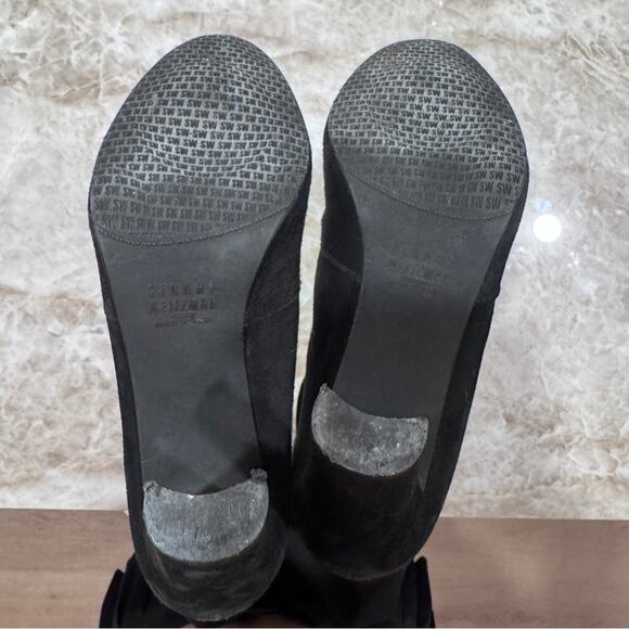 Stuart Weitzman Black Suede thigh high boots with tie size 6.5 - Picture 10 of 15